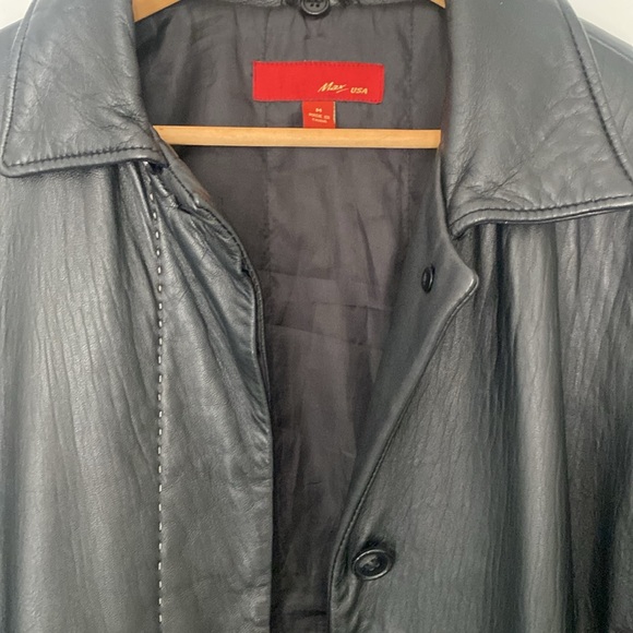 Oversized Genuine Leather Jacket/Coat - Picture 3 of 6